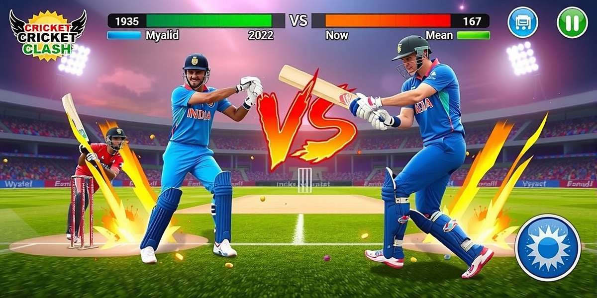 Cricket Clash - Realistic Cricket Action Cricket Clash game screenshot showing intense match between Indian teams